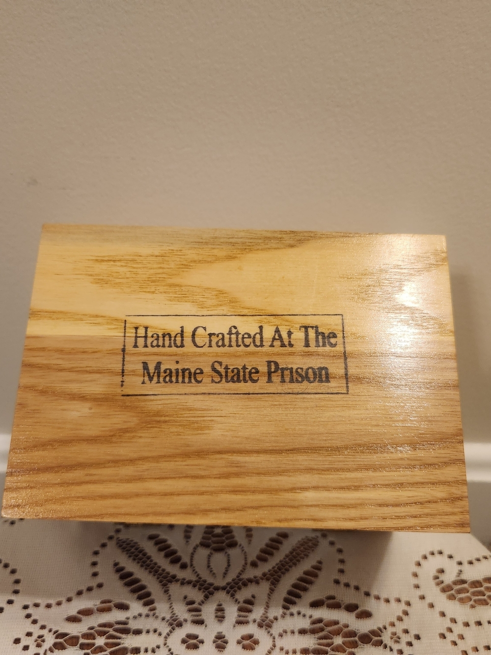 Natural Light Wood Recipe Card Box w/ Dividers Handcrafted At Maine State Prison - Picture 4 of 14